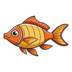 vector illustration of a platy fish