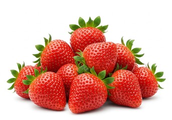 strawberries isolated on white background