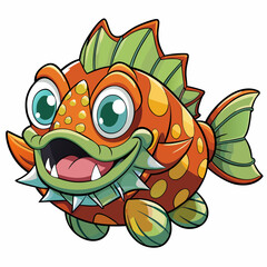 vector illustration of a stonefish