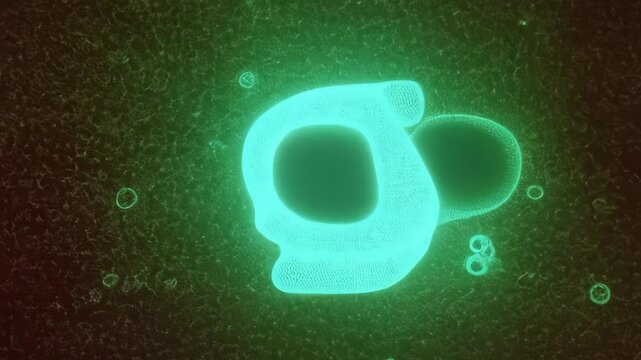 Video background with an approximation of abstract spots.