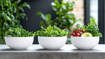 Fresh salad bowls