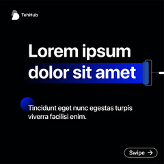 Social Media Post Set – Digital, Bold Contrast Colors, Modern Style
