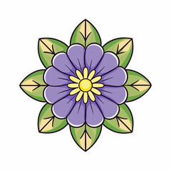 heliotrope flower isolated on white background