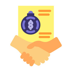 Debt Settlement Vector Design Icon Style