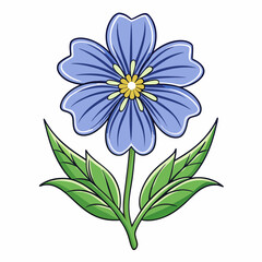 lobelia flower isolated on white background