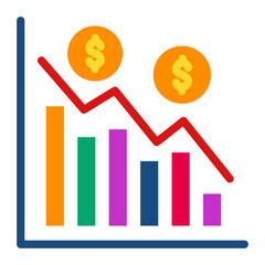 Economic Recession Vector Design Icon Style