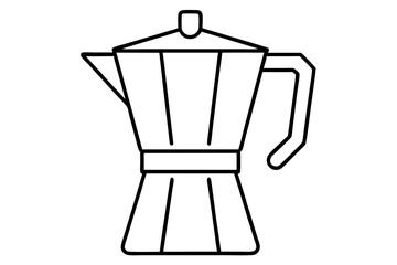coffee maker line art silhouette vector illustration