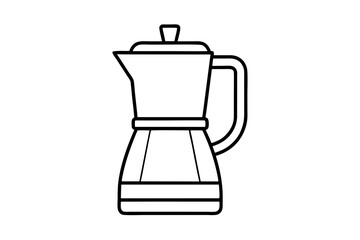 coffee maker line art silhouette vector illustration