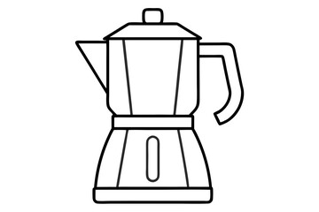 coffee maker line art silhouette vector illustration