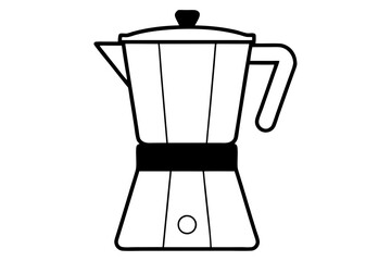 coffee maker line art silhouette vector illustration