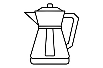 coffee maker line art silhouette vector illustration