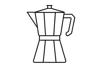 coffee maker line art silhouette vector illustration