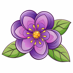 vector illustration of a violet flower