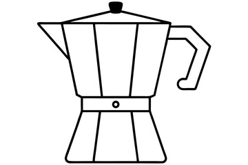 coffee maker line art silhouette vector illustration