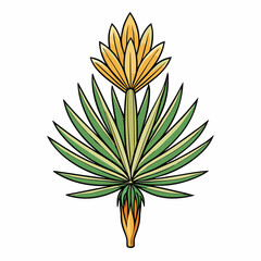 vector illustration of a yucca flower