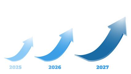 Arrow Growth Infographics. 3d Vector Timeline Chart Template. Business Presentation Graph Elements. Time Line Design Background. Upward Infograph Icon Logo. Strategy Sequence Forecast.