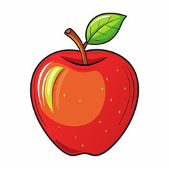 red apple vector illustration