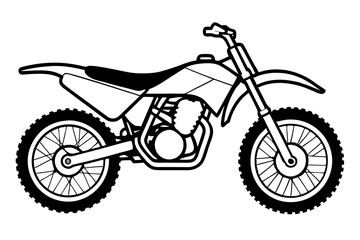 Fototapeta premium dirt bike line art silhouette vector illustration