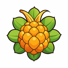 vector illustration of a cloudberry