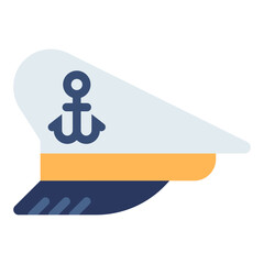 Captain hat Vector Design Icon Style