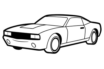 dyno dash car line art silhouette vector illustration