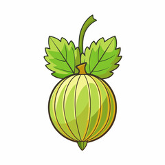 vector illustration of a gooseberry