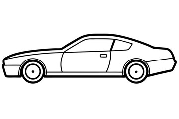 dyno dash car line art silhouette vector illustration