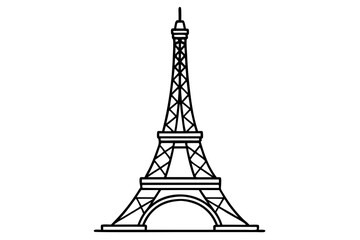 tower line art silhouette vector illustration