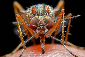 Fototapeta premium Close-up Mosquito Banner