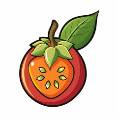 medlar fruit with leaves