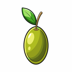 vector illustration of an olive fruit