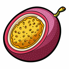 vector illustration of a passionfruit