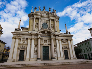 Historic San Giovanni Battista church, basilica of Busto Arsizio, Varese, Italy