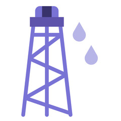 Oil Derrick Vector Design Icon Style