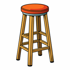 bar stool isolated on white