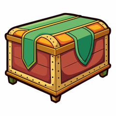 blanket chest vector illustration