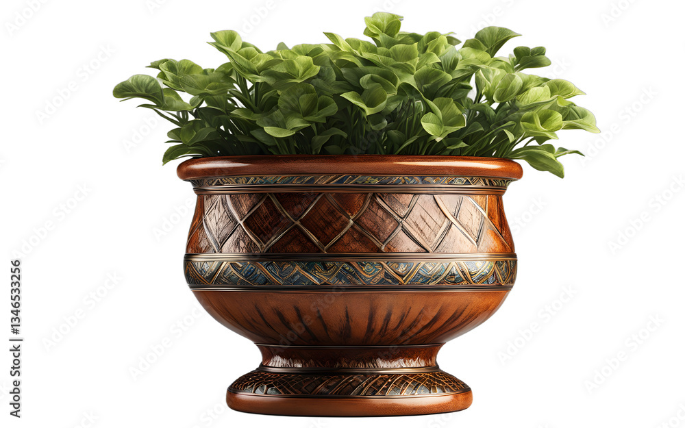 Poster flower pot isolated on a empty plain background