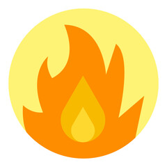 Flame Circle Vector Design Icon Style