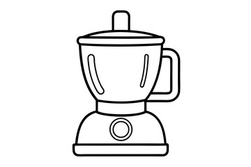 food processor line art silhouette vector illustration