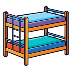 illustration of a bunk bed