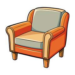 club chair isolated on white background