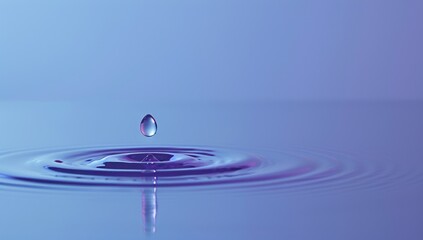 Water Drop Ripples in Purple
