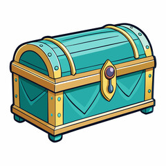 treasure chest isolated on white