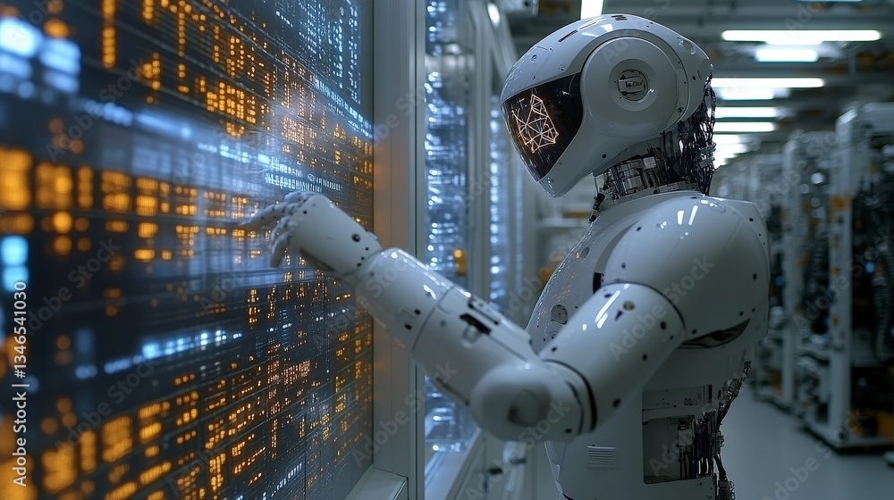 Poster robot interacting with holographic digital interface