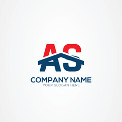 AS or SA Creative Modern Letters Logo Design Element