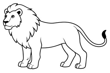 lion line art silhouette vector illustration