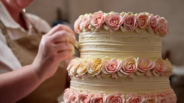 Wedding cake emerges in gentle pastel decor, cake shining under refined piping artistry, cake uplifting brand synergy, fueling premium marketing angles for event planners seeking handcrafted elegance.