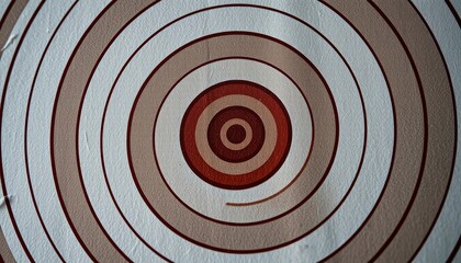 Naklejka premium Abstract Concentric Circles Pattern in Earthy Tones Featuring a Textured Surface and Subtle Variations in Color Shades