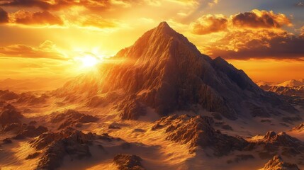 Sunset Over Mount Sinai – Symbolic Shavuot Image