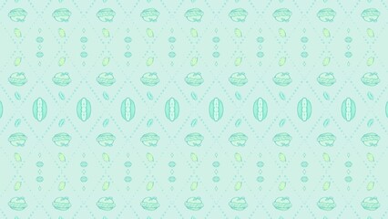 Delicate floral pattern repeats across a pale green surface, creating a soothing and elegant wallpaper for a calm and peaceful room.